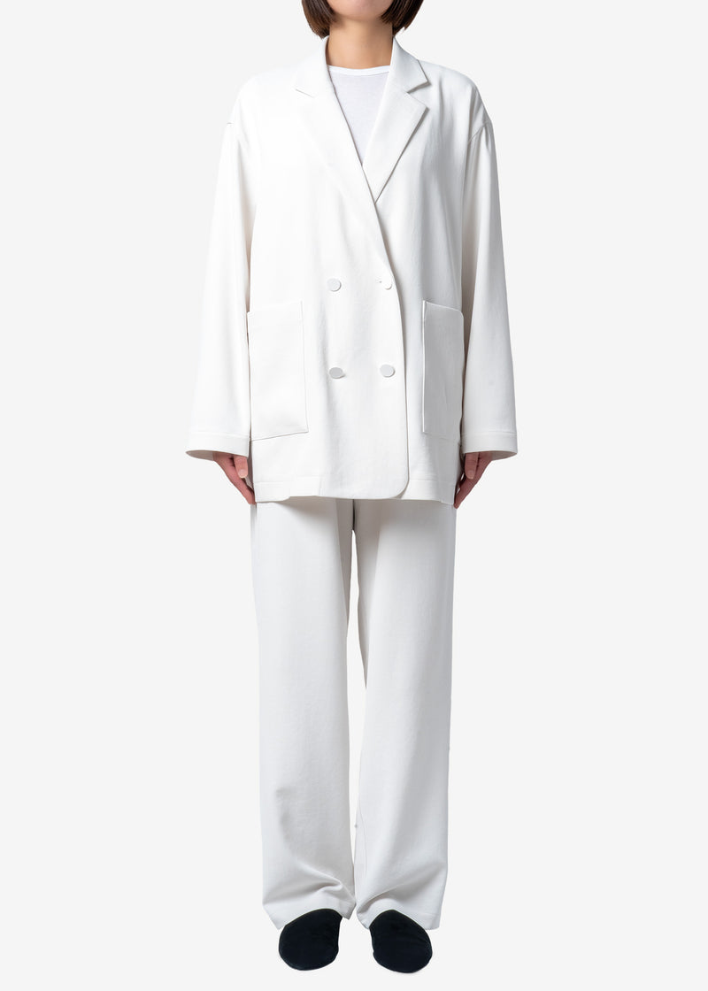 Stretch Relax 2way Cloth Pants in Off White