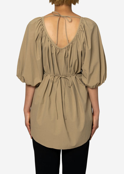 2way Stretch Gather Blouse in Beige – Greed International Official