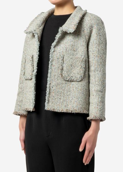 Canvas Nep Tweed Short Jacket in Other – Greed International 