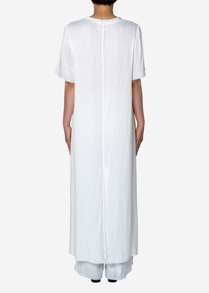 Tumbler Finishing Satin Tee Dress in Off White – Greed International  Official Online Shop