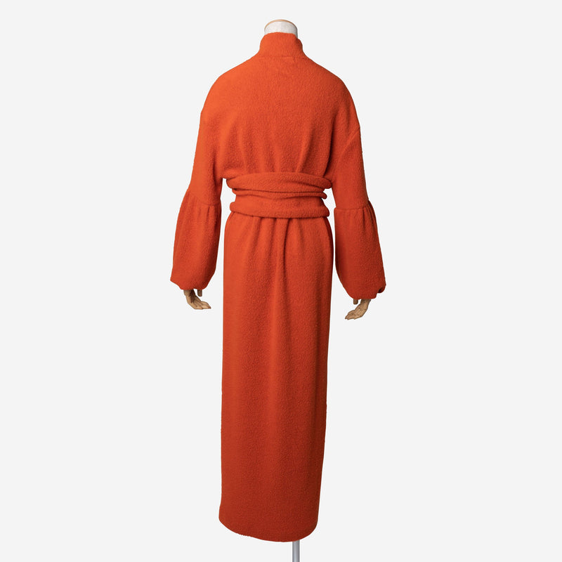 Super140 Boa Dress in Orange