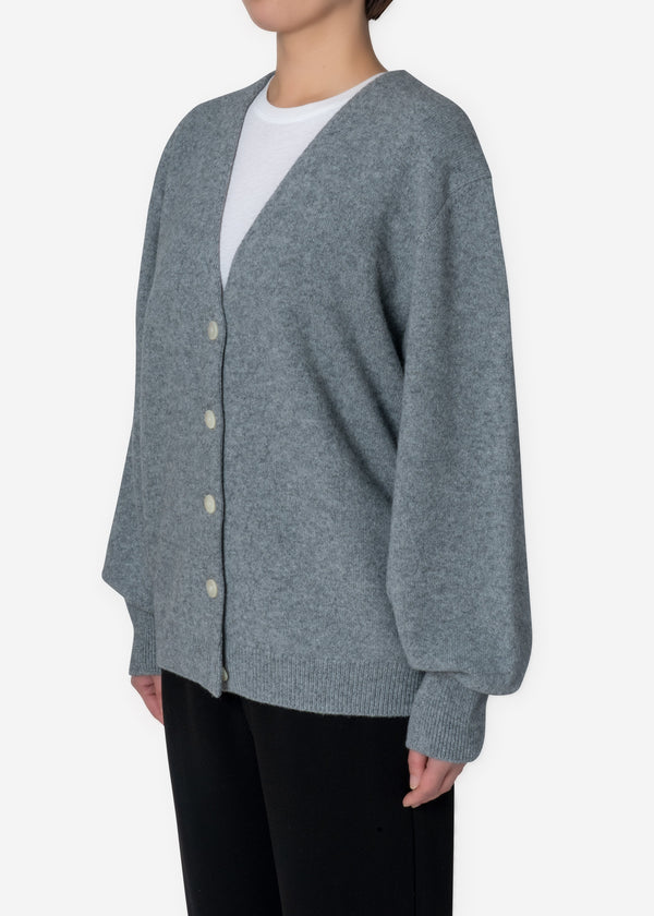 Cashmere Lambs Cardigan in Gray