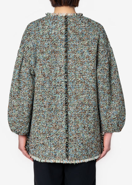 KASURI Classic Tweed Puff Jacket in Other – Greed International ...