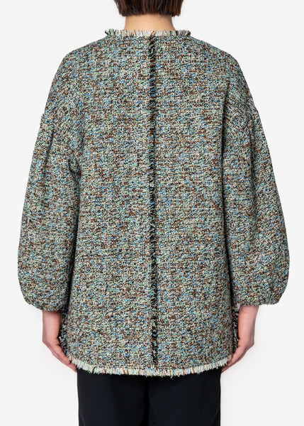 KASURI Classic Tweed Puff Jacket in Other