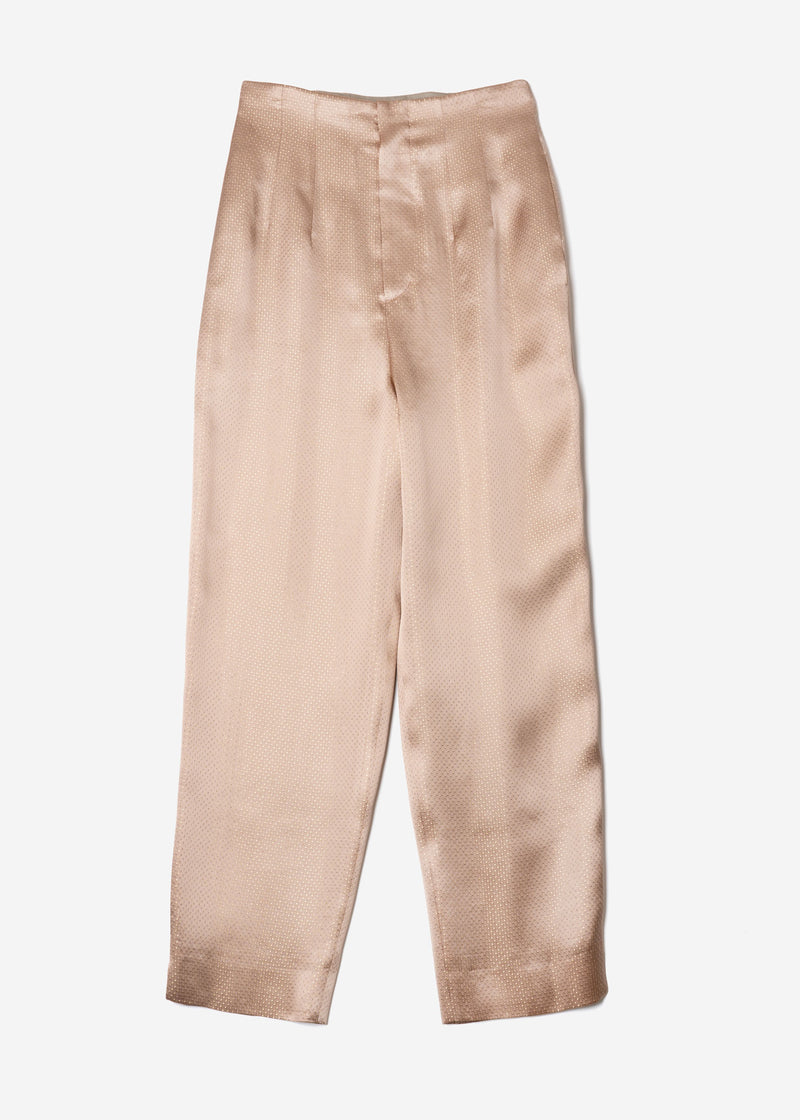 Sparkle Lame Pants in Beige