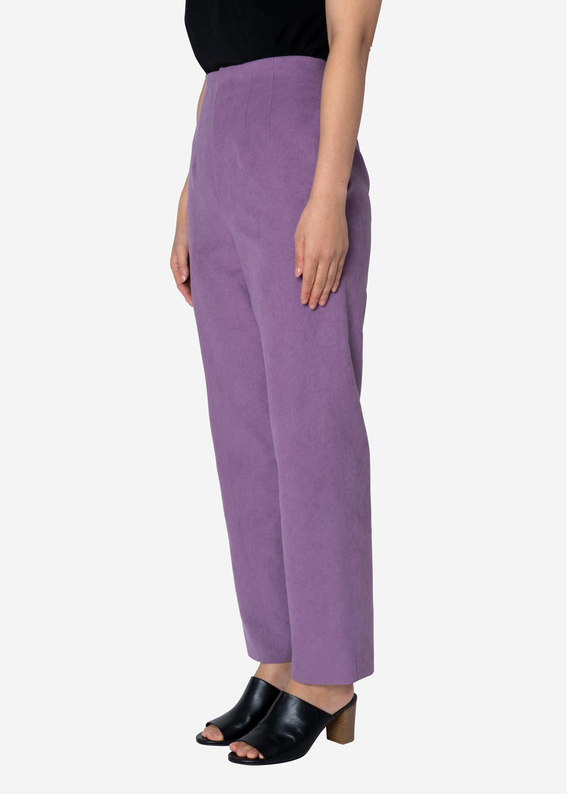 Soft Suede Pants in Light Purple