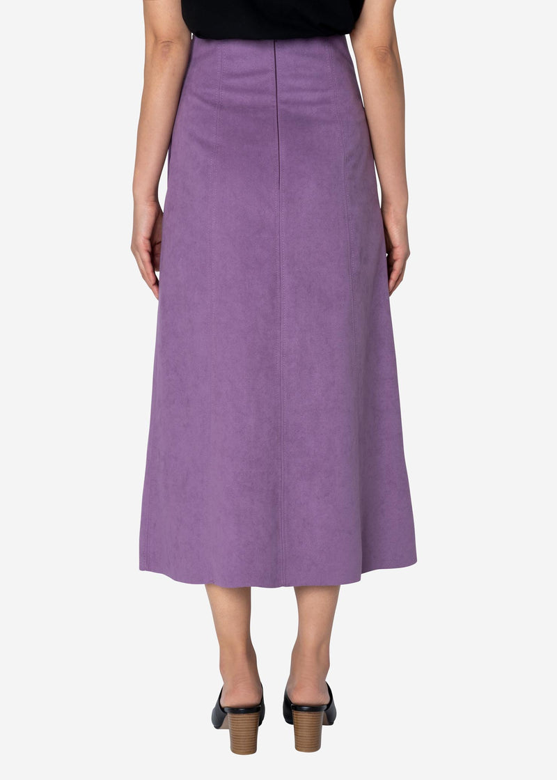 Soft Suede Skirt in Light Purple
