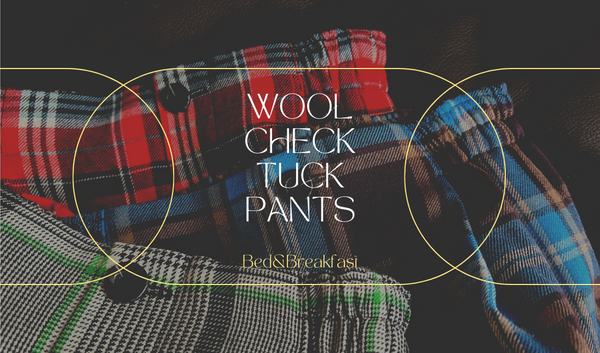 Wool Check Tuck Pants
