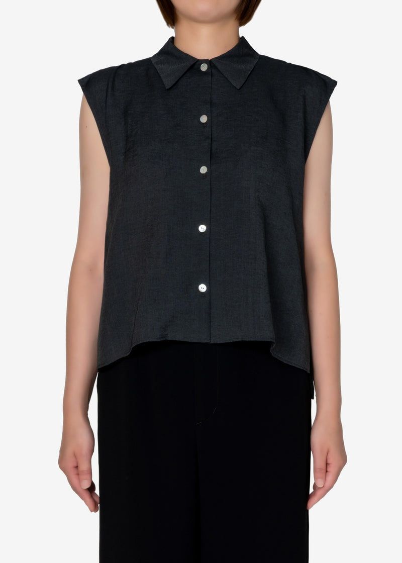 NALYA Silk Lyocell Sleeveless in Black