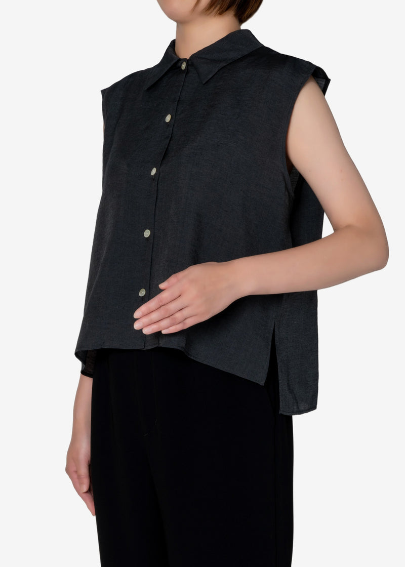 NALYA Silk Lyocell Sleeveless in Black