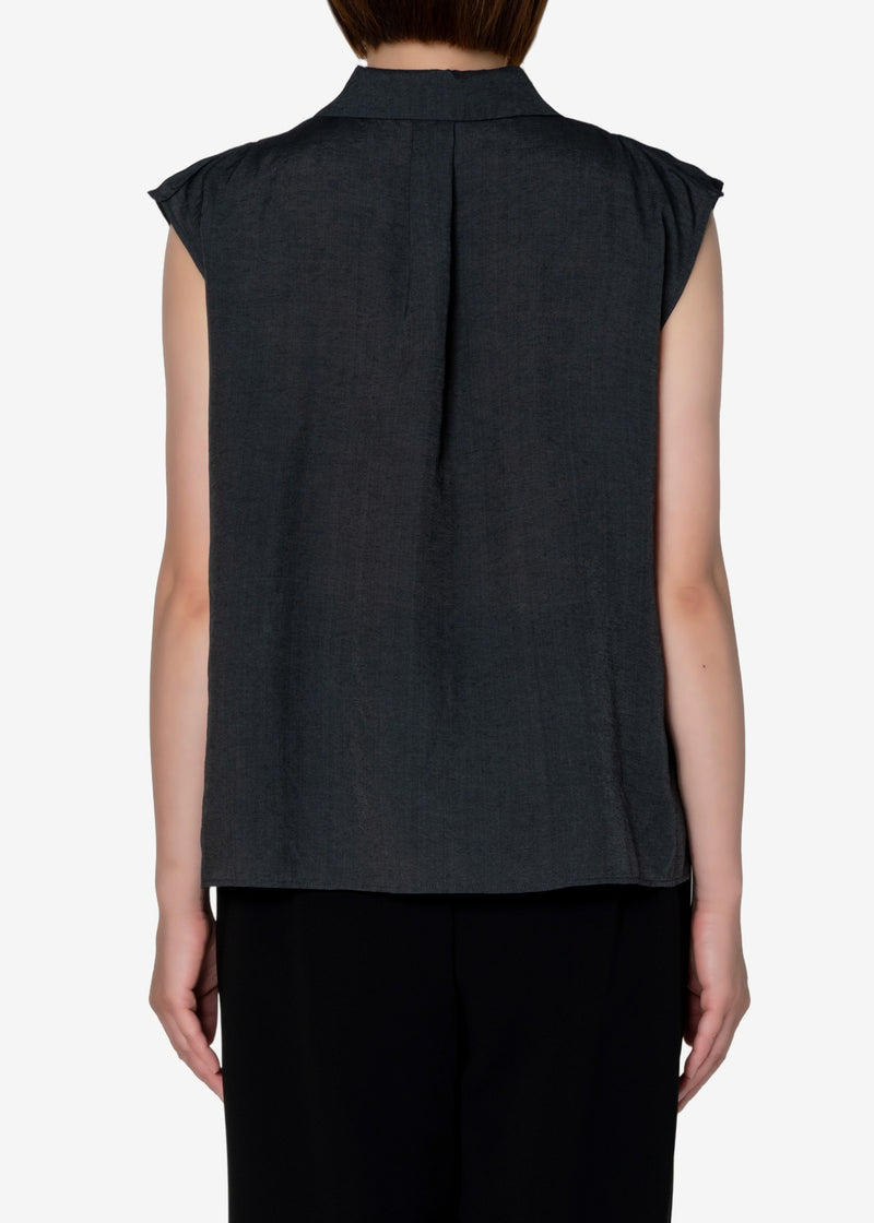 NALYA Silk Lyocell Sleeveless in Black