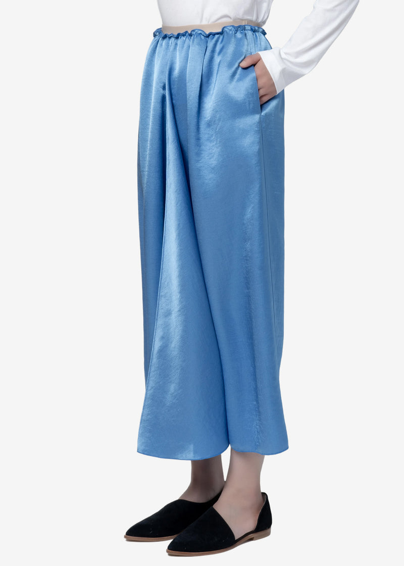 VIYON Satin Wash Skirt in Blue