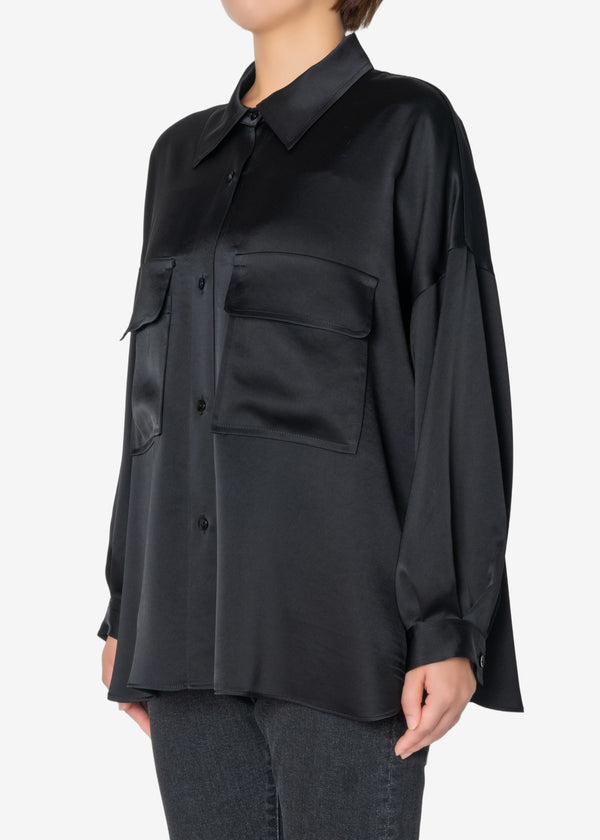 Satin LRM Shirts in Black