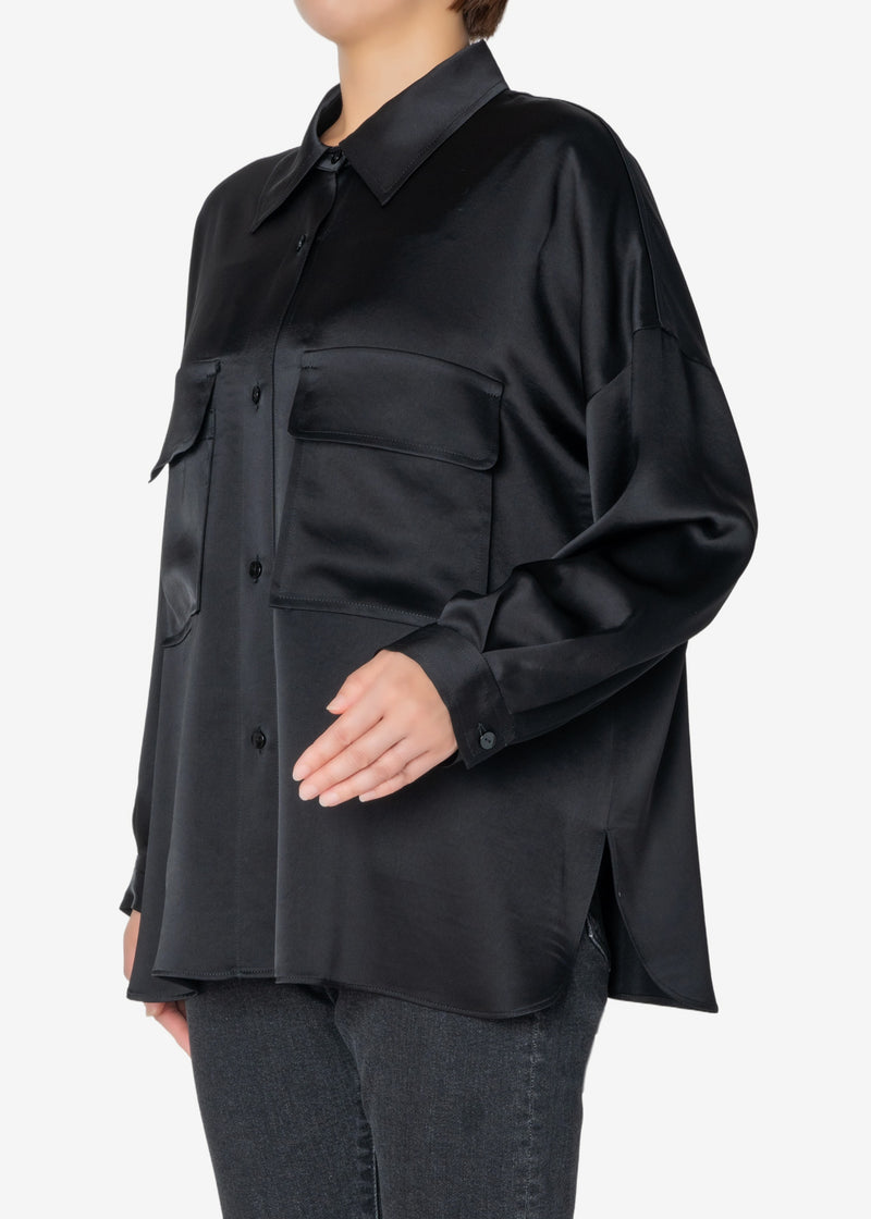 Satin LRM Shirts in Black