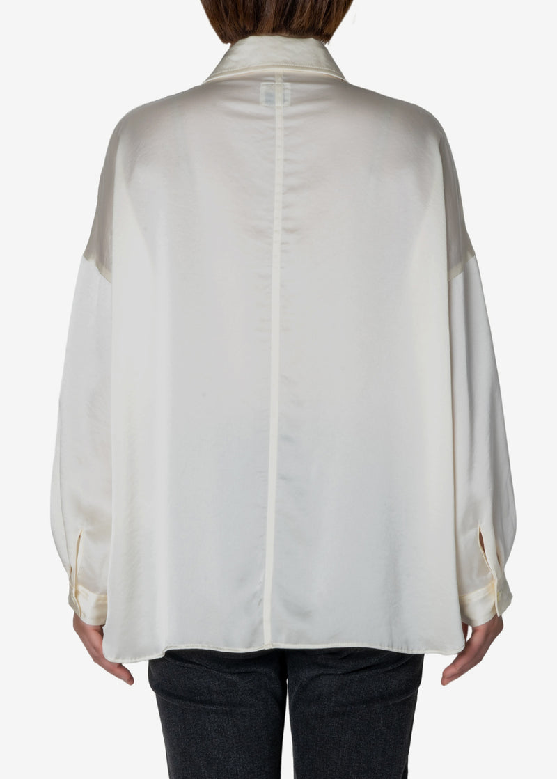 Satin LRM Shirts in Off White