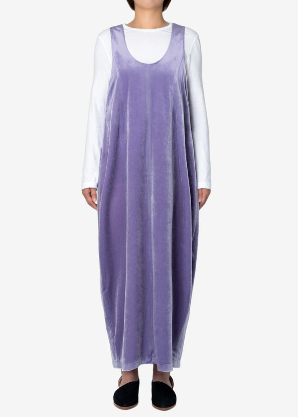 Chantique Velour Cocoon Dress in Purple