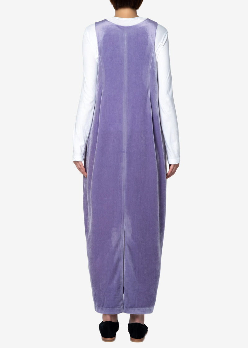 Chantique Velour Cocoon Dress in Purple