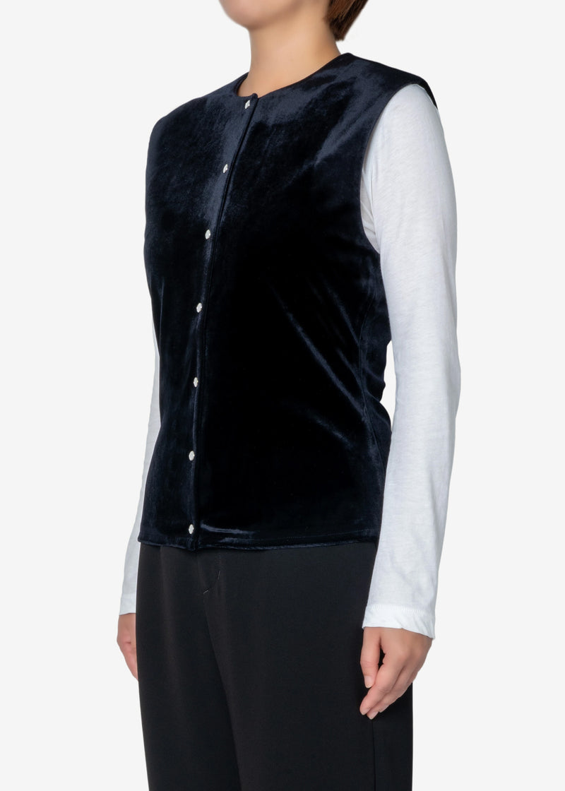 Chantique Velour Vest in Black