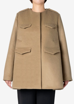 Luxe Unity Half Coat in Beige