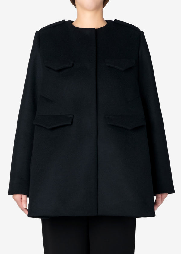 Luxe Unity Half Coat in Black