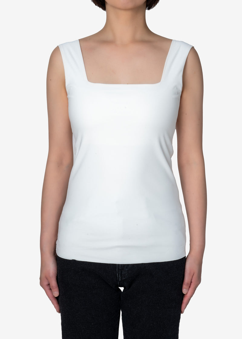 Stretch Fit Base Square Top in Off White