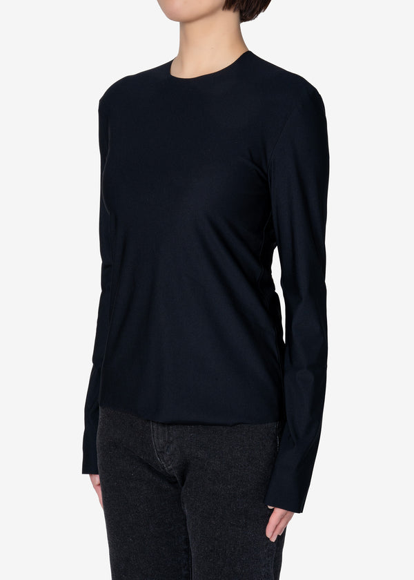 Stretch Fit Base Long Sleeve Tee in Black