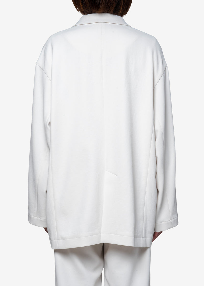 Stretch Relax 2way Cloth Jacket in Off White