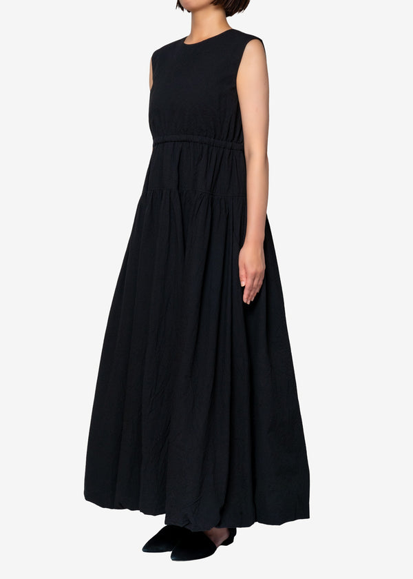 Cordlane Natural Sun-dried Wash Dress in Black
