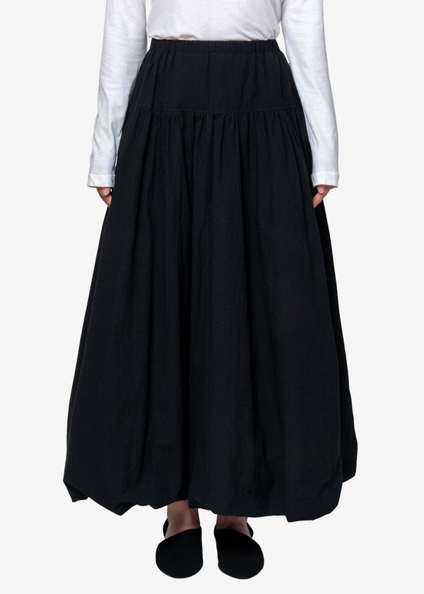 Cordlane Natural Sun-dried Wash Skirt in Black