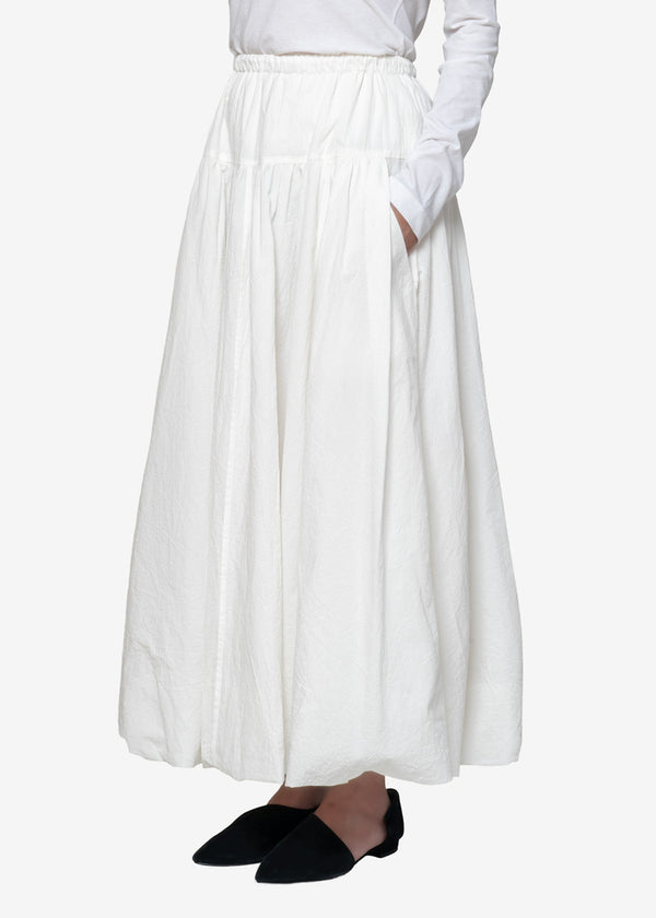 Cordlane Natural Sun-dried Wash Skirt in White
