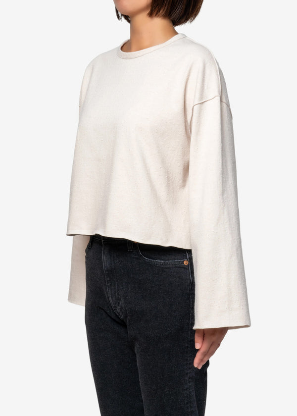 Plating Nep Short Top in Ivory