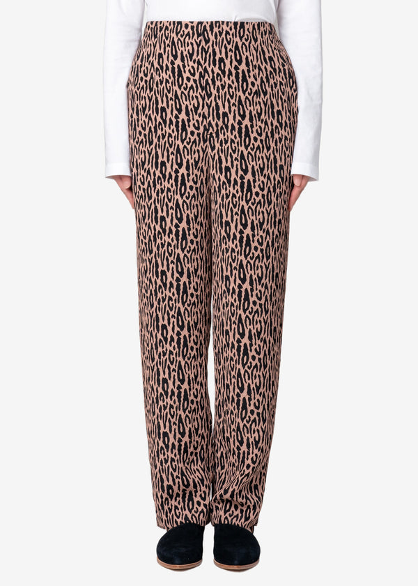Leopard Jacquard Cropped Pants in Other