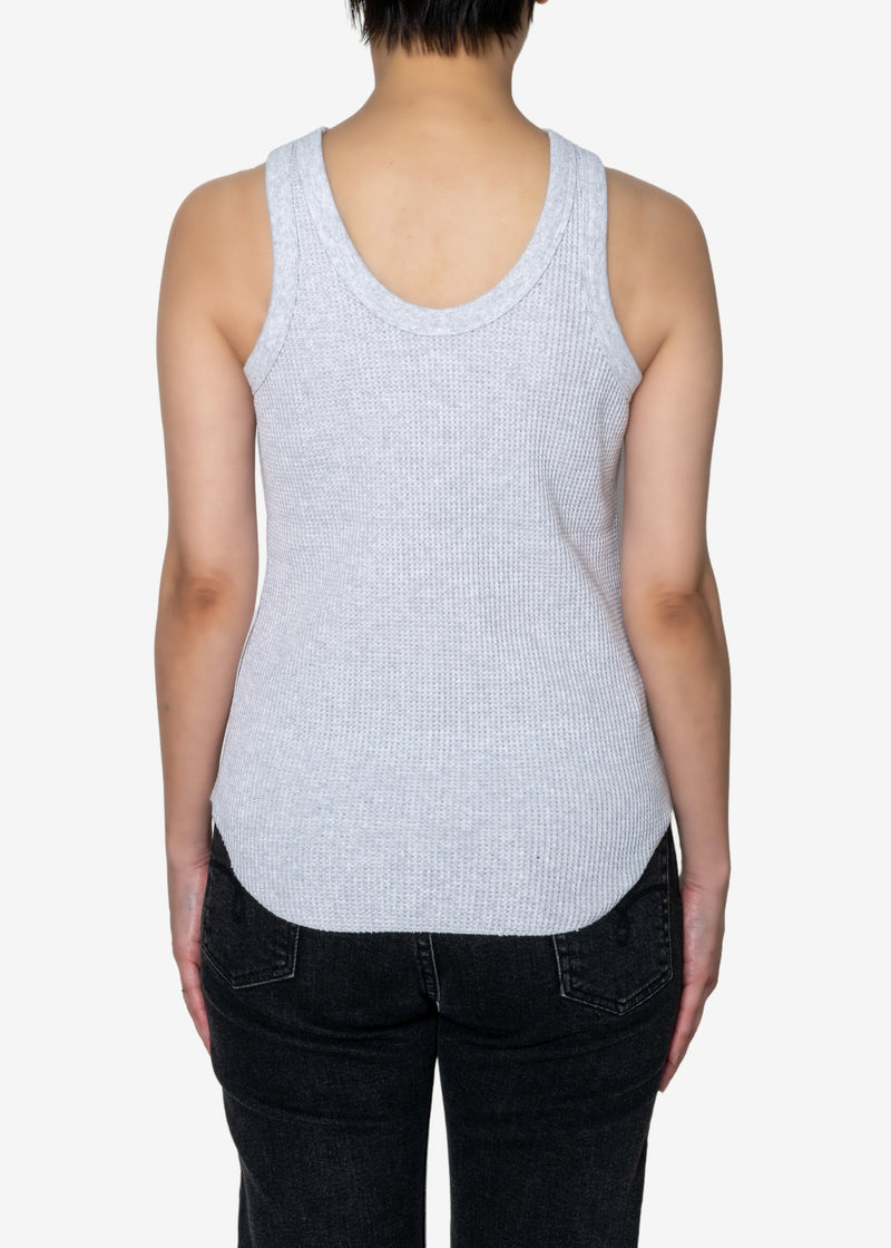 Cotton Waffle Tank Top in LtGray
