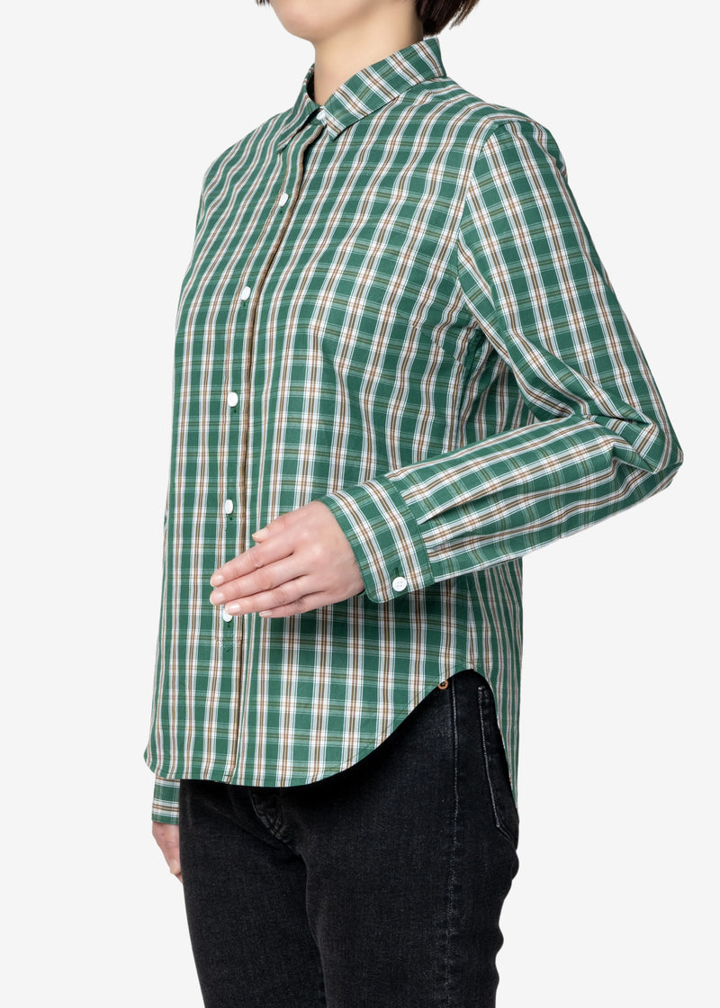 Typewriter Wash Check Shirts in Green