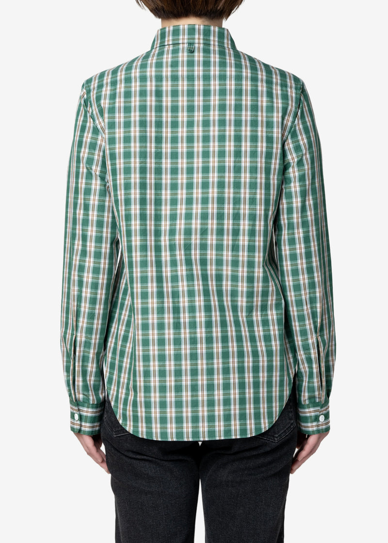 Typewriter Wash Check Shirts in Green