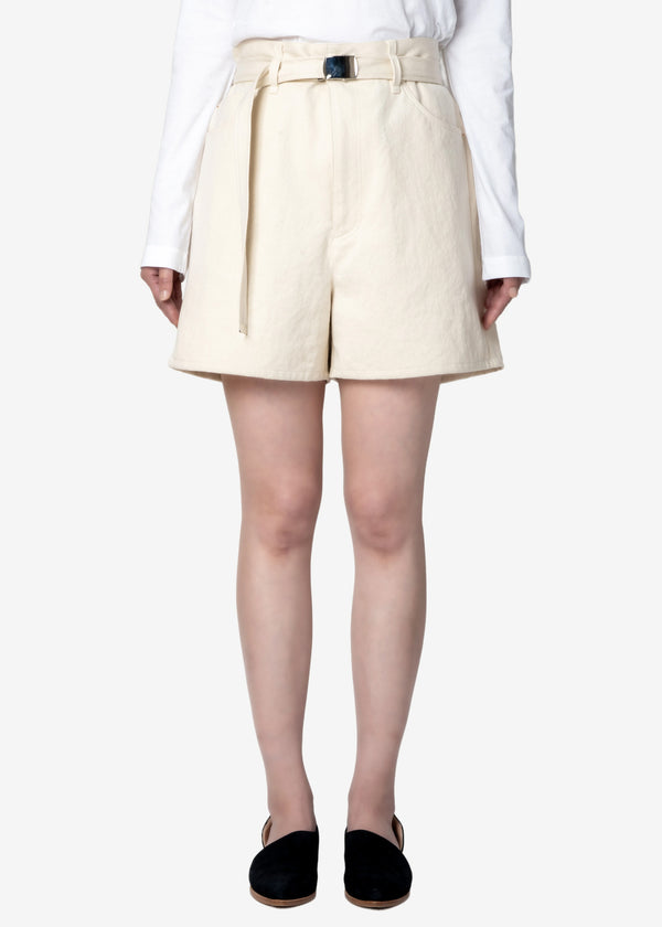 Diorama Op Twill Short Pants in Off White