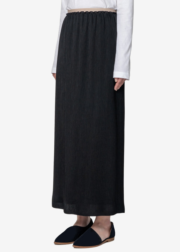 Satin YORYU Skirt in Black