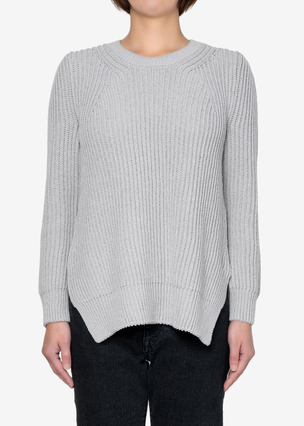 Cotton Balloon Sweater in Gray