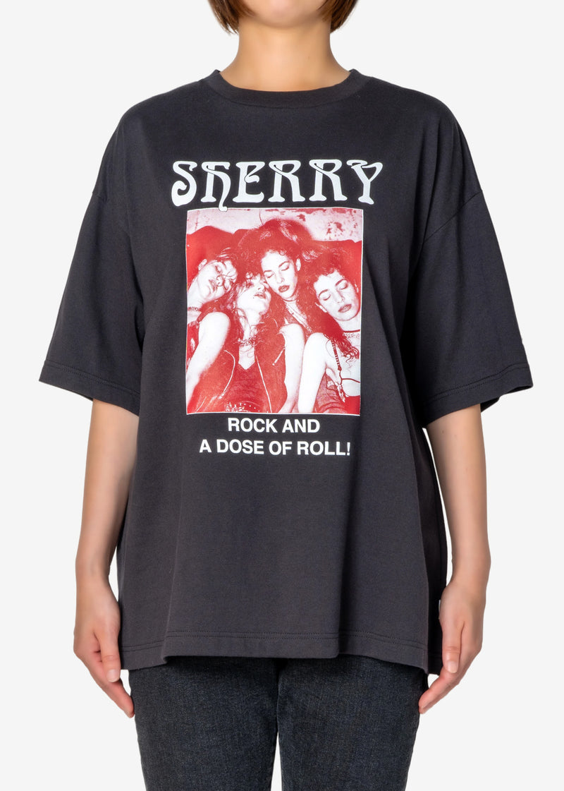 Oh Sherry's Tee in Charcoal