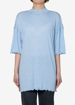 Tencel Solo Rib Big Tee in Blue