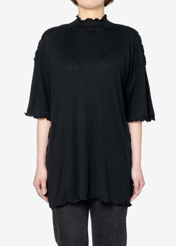 Tencel Solo Rib Big Tee in Black