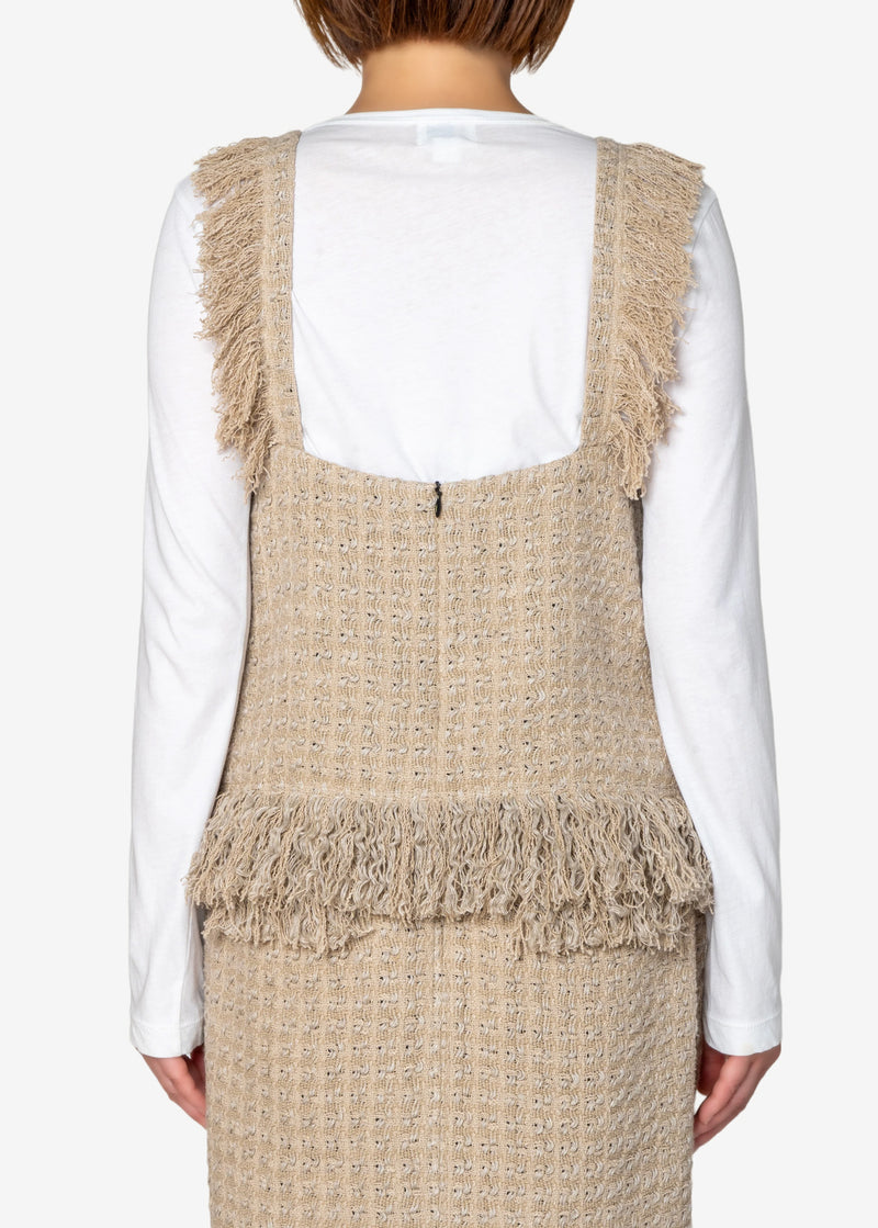 C/L Dobby Tweed Sleeveless Blouse in Other