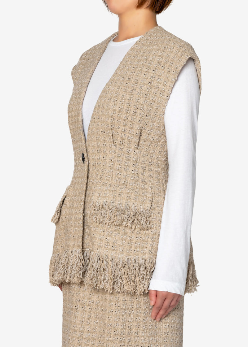 C/L Dobby Tweed Vest in Other