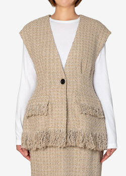 C/L Dobby Tweed Vest in Other