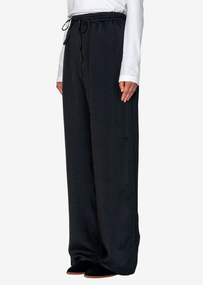 NALYA Silk Lyocell Pants in Black