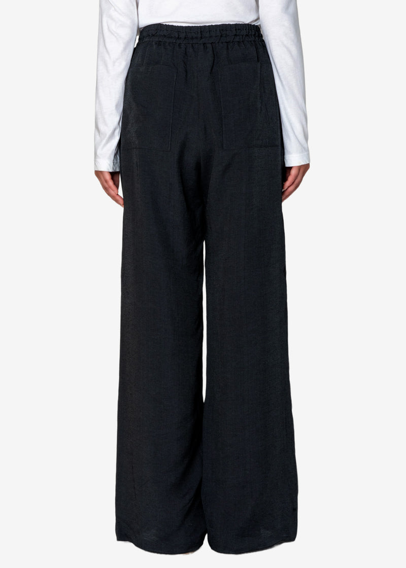 NALYA Silk Lyocell Pants in Black