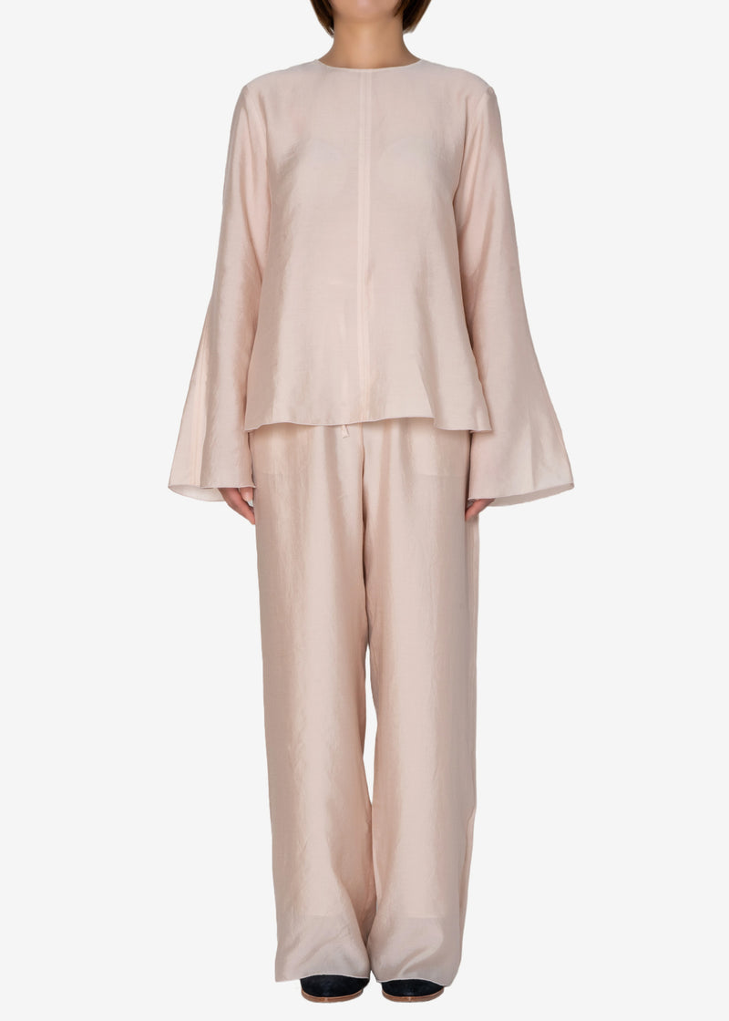 NALYA Silk Lyocell Pants in Pink