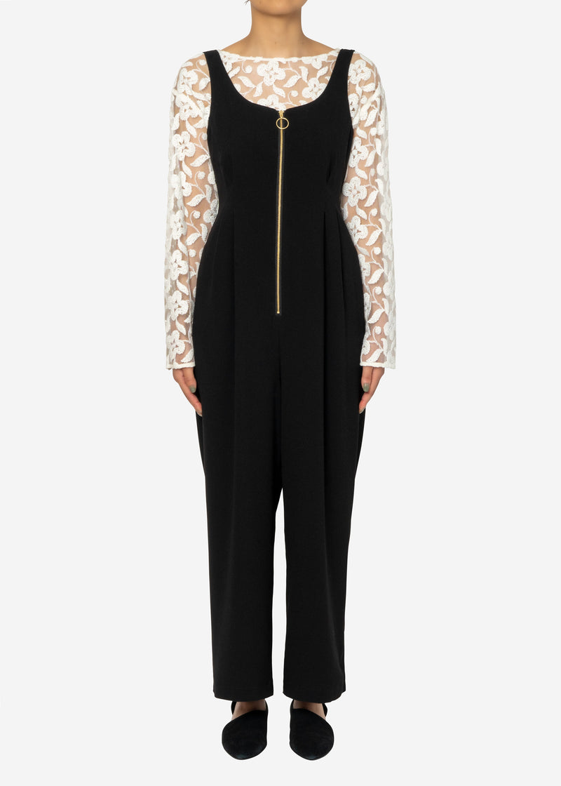 Back Satin Jumpsuits in Black – Greed International Official