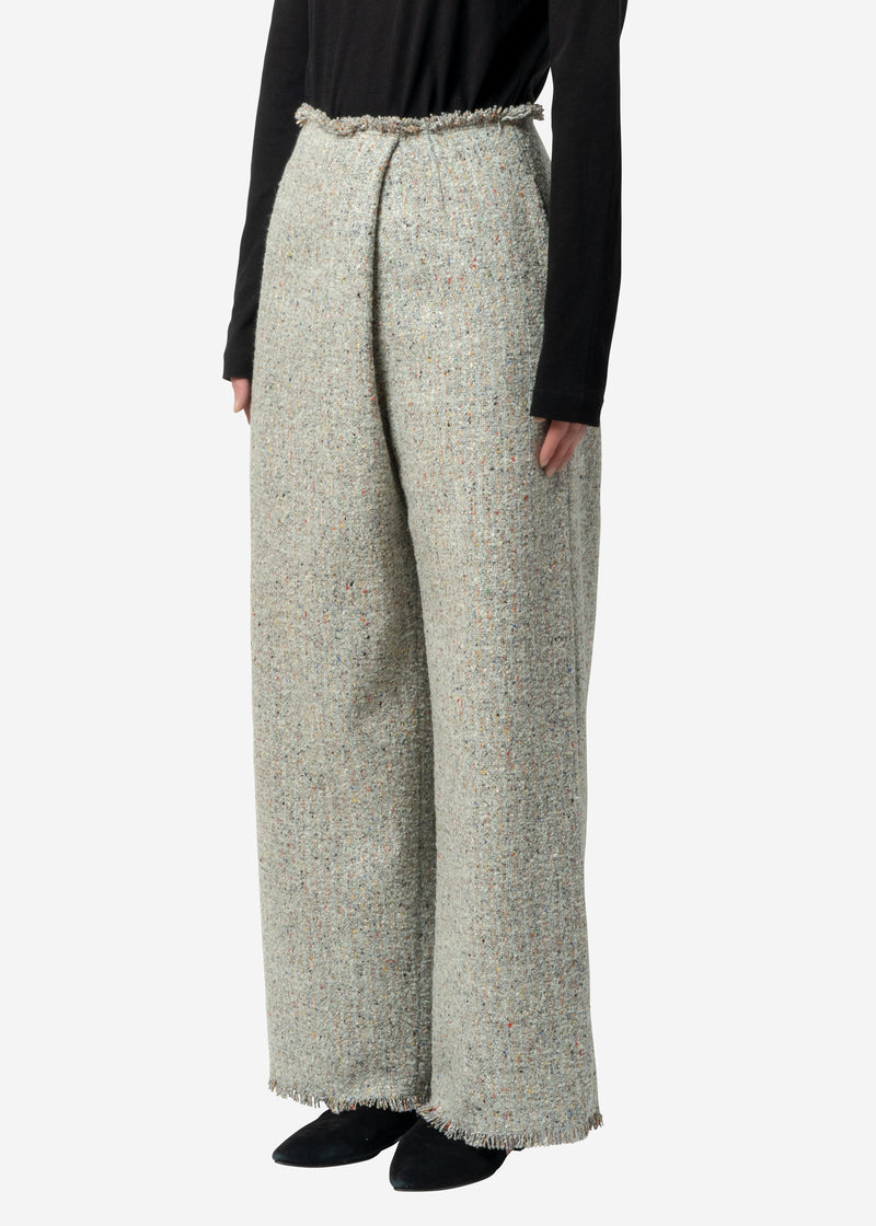 Canvas Nep Tweed Wrap Pants in Other