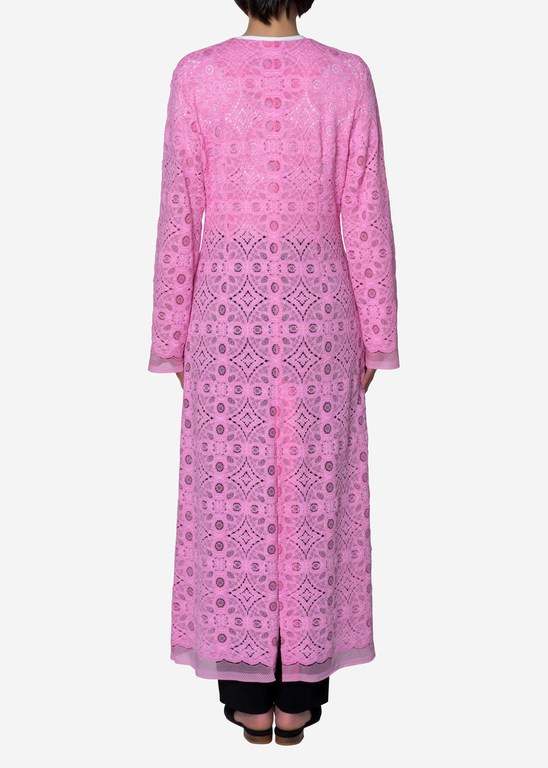 Scallop Lace Coat in Pink
